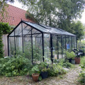 Serre de jardin R308XH 18,15m² en aluminium noir et verre trempé BLACKLINE – ACD