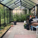 Serre de jardin R308XH 18,15m² en aluminium noir et verre trempé BLACKLINE – ACD