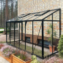 Serre de jardin adossée 7,22m² - H248cm - en aluminium et panneaux en verre trempé - BloomCabin