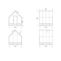 Serre de jardin 5,8m² Emilia en bois traité et verre trempé - Palmako