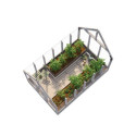Serre de jardin 8,7m² Emilia en bois traité et verre trempé - Palmako