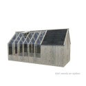 Serre de jardin 8,7m² Emilia en bois traité et verre trempé - Palmako