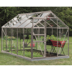 Serre Lily Introgrow 6,2m² en aluminium vert et verre trempé 3mm – ACD
