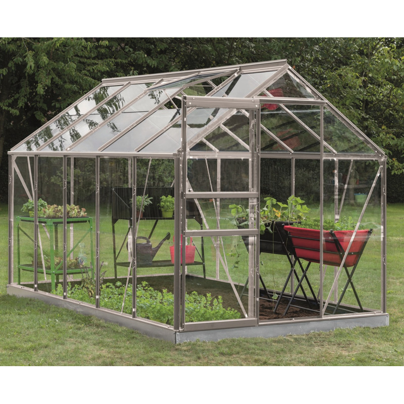 Serre Lily Introgrow 6,2m² en aluminium noir et verre trempé 3mm – ACD
