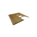 Plancher Abri monopente 5,85m² traité teinté marron Gardy Shelter