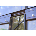 Serre de jardin en aluminium laqué gris et verre trempé 4,65m² + embase