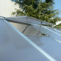 Serre de jardin 6,03m² en aluminium et polycarbonate + base - Habrita