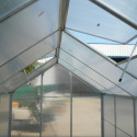 Serre de jardin 6,03m² en aluminium et polycarbonate + base - Habrita