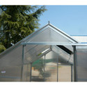 Serre de jardin 6,03m² en aluminium et polycarbonate + base - Habrita