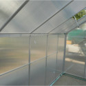 Serre de jardin 6,03m² en aluminium et polycarbonate + base - Habrita