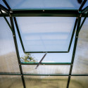 Serre de jardin 10,37m² verte en polycarbonate 6mm + base - Habrita