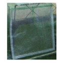 Serre tunnel 18m² avec couverture verte en PE armé 140gr/m² Habrita