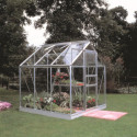 Serre de jardin 3,8 m² en aluminium et verre horticole Popular - Halls