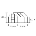 Serre de jardin 3,8 m² en aluminium et verre horticole Popular - Halls