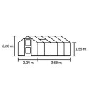 Serre de jardin 8,2m² anthracite en verre trempé Compact New - Juliana