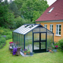 Serre de jardin 8,8m² anthracite en polycarbonate 10mm Premium – Juliana