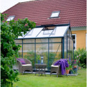 Serre de jardin 8,8m² anthracite en polycarbonate 10mm Premium – Juliana