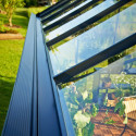 Serre de jardin 8,8m² anthracite en polycarbonate 10mm Premium – Juliana
