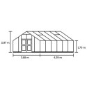 Serre de jardin 16,2m² en polycarbonate 10mm Jardinier - Juliana