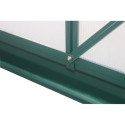 Serre de jardin 9,13m² verte en polycarbonate 4mm + embase Green Protect