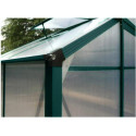 Serre de jardin 13,2m² verte polycarbonate 4mm + embase Green Protect