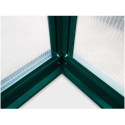 Serre de jardin 13,2m² verte polycarbonate 4mm + embase Green Protect