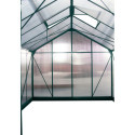Serre de jardin 13,2m² verte polycarbonate 4mm + embase Green Protect