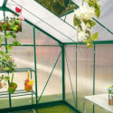 Serre de jardin 13,2m² verte polycarbonate 4mm + embase Green Protect