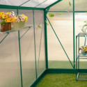 Serre de jardin 13,2m² verte polycarbonate 4mm + embase Green Protect