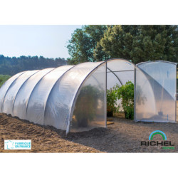 Serre tunnel maraîchère semi professionnelle 33,75m² avec 2 portes - RICHEL
