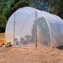 Serre tunnel maraîchère pieds droits 9m² 3x3m porte pivotante - RICHEL