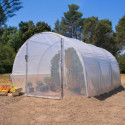 Serre tunnel pieds droits 13,5m² - 3x4,5m - porte pivotante - RICHEL