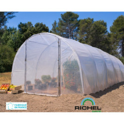 Serre de jardinage pieds droits 22,5m² - 3x7,5m - avec 2 portes RICHEL