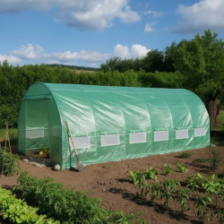Serre tunnel 3x6m film 200gr/m² hauteur 2,25m Green Protect