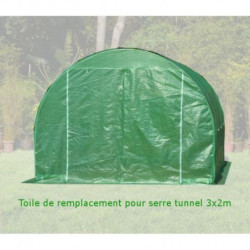Toile de rechange pour serre tunnel 2x3m 6m² Green Protect