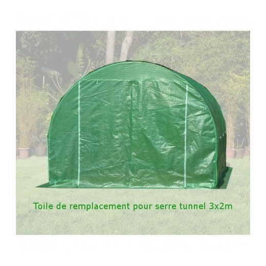 Toile de rechange pour serre tunnel 2x3m 6m² Green Protect
