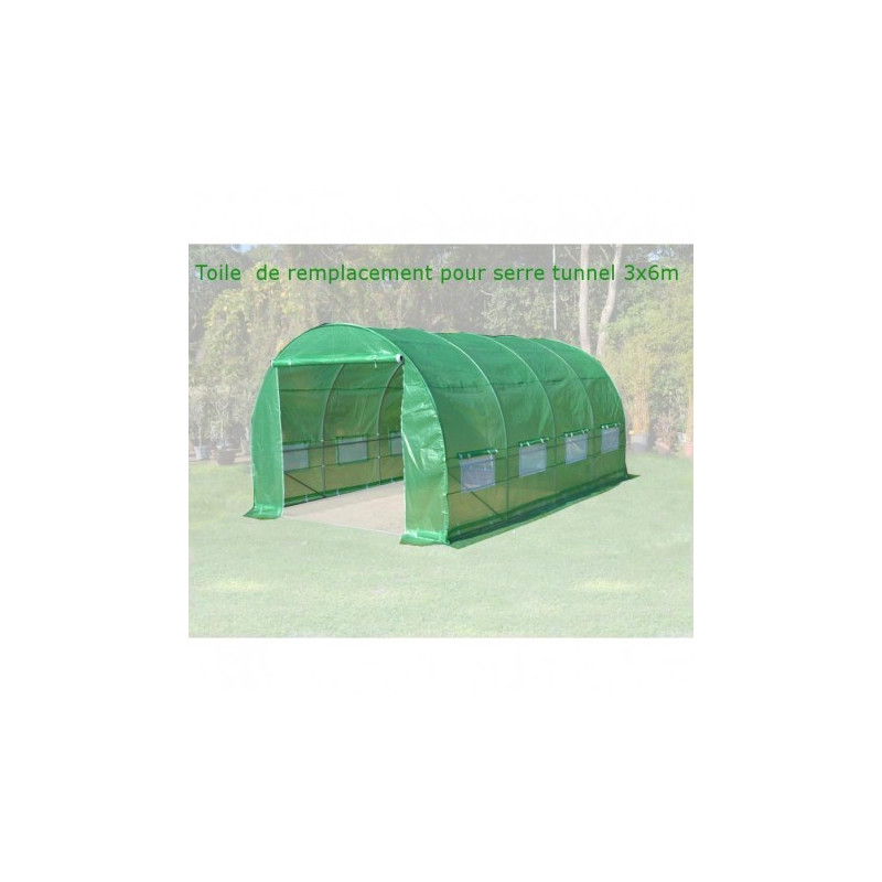 Toile de rechange pour serre tunnel 3x6m 18m² Green Protect