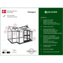 Serre Orangery anthracite en verre trempé 15,1m² Juliana
