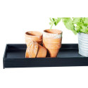Etagère en aluminium laqué noir 15x141cm pour serre de jardin Juliana
