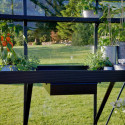 Etagère large en aluminium laqué noir 52x141cm Juliana
