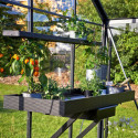 Etagère large en aluminium laqué noir 52x141cm Juliana