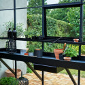 Etagère large en aluminium laqué noir 52x213cm Juliana