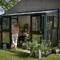 Serre Veranda aluminium anthracite et verre trempé 4,4m² Juliana	