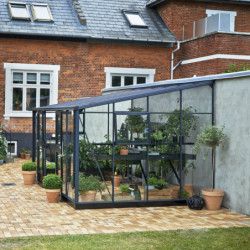 Serre Veranda anthracite et verre trempé 12,9m² Juliana