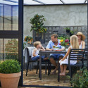 Serre Veranda anthracite et verre trempé 12,9m² Juliana