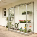 Serre adossée 1,33m² alu et verre horticole Altan Halls