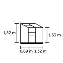 Serre adossée 0,9m² alu et polycarbonate 6mm Altan Halls