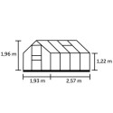 Serre de jardin 5m² verte en verre horticole Popular - Halls