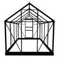Serre de jardin 5m² verte en verre horticole Popular - Halls