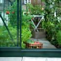 Serre de jardin 5m² verte en verre horticole Popular - Halls